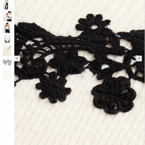 Express Lace Tank Top Knit Wool Blend Sweater Blouse Size Small - Picture 10 of 10